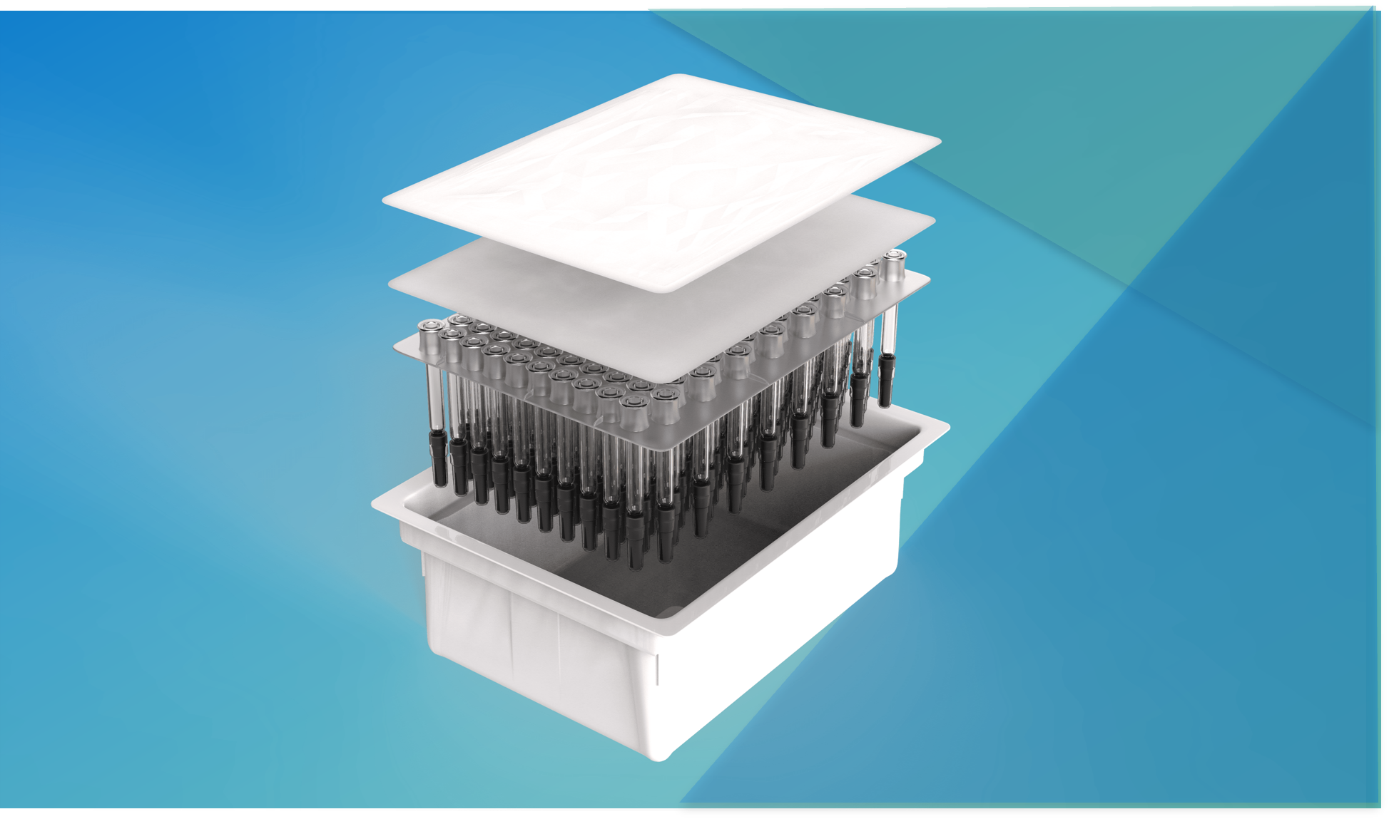OClean Lid for syringe and vial tub packaging 