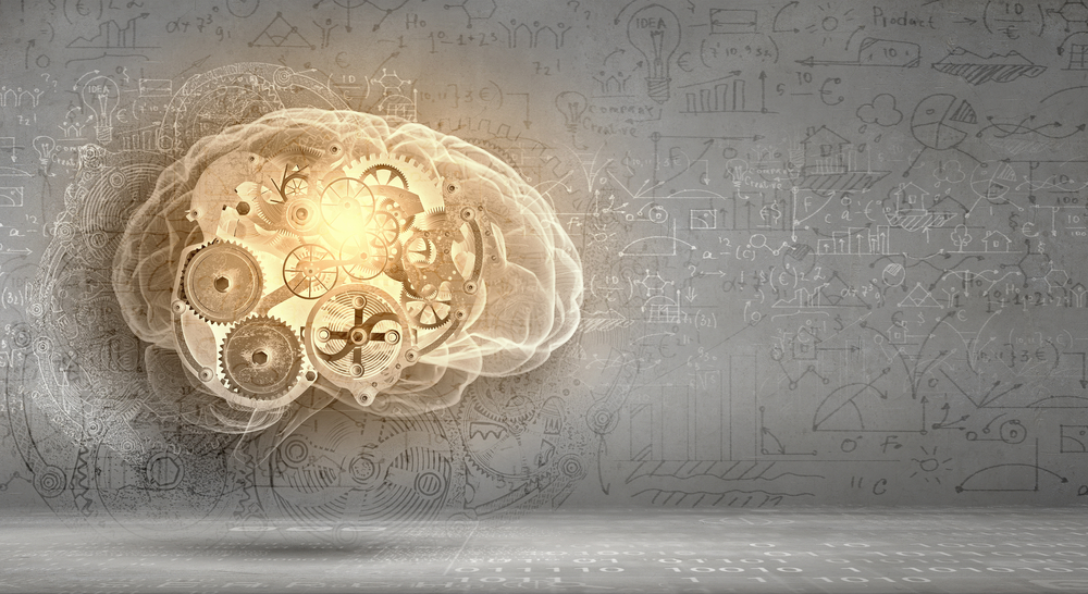 Model of human brain and cogwheel mechanism