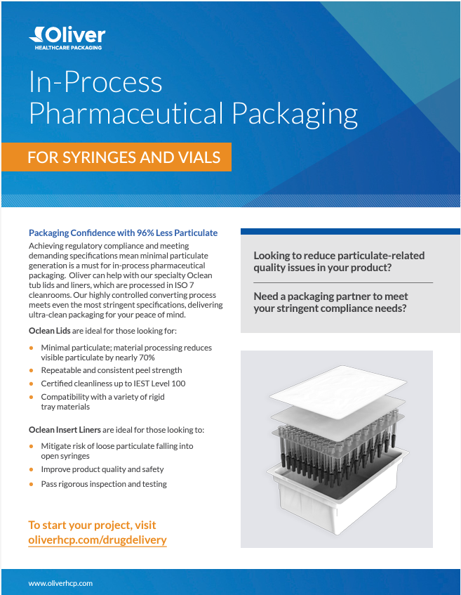 In-Process Pharmaceutical Packaging for Syringes and Vials